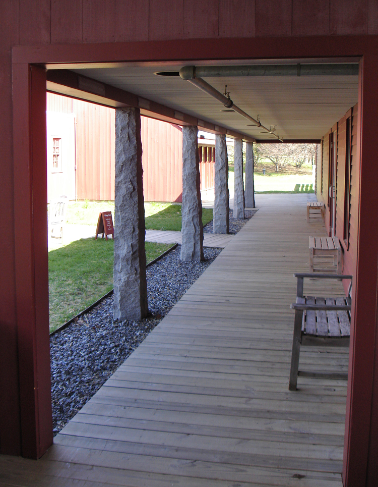 shaker village renovation architecture pilars