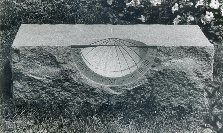 custom carved natural granite sundial garden accent piece